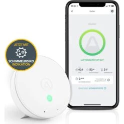 Airthings Thermo-Hygrometer Wave Mini, VOC, App-fähig, Bluetooth -Haushaltsprodukte c213e3c85a49df84fa8208d89140820d2ef13766 thermo hygrometer airthings wave mini
