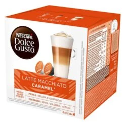 Nescafé® Nescafe Kaffeekapseln Dolce Gusto, Latte Macchiato Caramel, 16 Kapseln