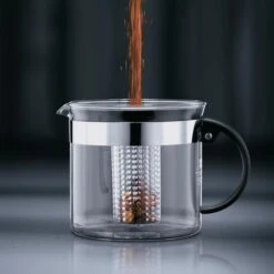 Bodum Tee-Kanne Bistro Nouveau 1875-01 Glas, Mit Kunststoff-Sieb, Schwarz, 1,0 L -Haushaltsprodukte c585cac07d8b85273a1ece62b23f2fb4b8652944 tee kanne bodum bistro nouveau 1875 01 glas