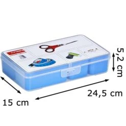 Sunware Aufbewahrungsbox Q-Line Nähbox, 1,45Liter, Mit 5 Einsätzen, Kunststoff, A5, 25 X 15 X 5cm -Haushaltsprodukte c70a37a02dc08e19a54b86e573be89e42cfde7bd aufbewahrungsbox sunware q line naehbox 1 45liter