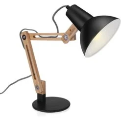 Navaris Schreibtischlampe E27, Tischklemme, Holz -Haushaltsprodukte c877ccb9096e7d79c2cb090633791927efb13bae schreibtischlampe navaris e27