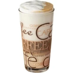 Van-Well Kaffeegläser Coffee Dekor, Latte Macchiato Gläser, 390ml, 12 Stück -Haushaltsprodukte cbda98cb5bd551402af3900e8a48ccda6df7c9c8 kaffeeglaeser van well coffee dekor