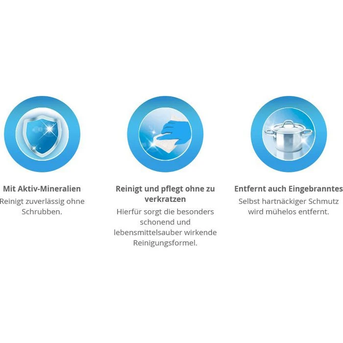 Bref Glaskeramikreiniger Power Ceran & Stahl, Flüssig, Glaskeramik- Und Edelstahlreiniger, 500ml 4 Bref Glaskeramikreiniger Power Ceran & Stahl, Flüssig, Glaskeramik- Und Edelstahlreiniger, 500ml – Bild 4