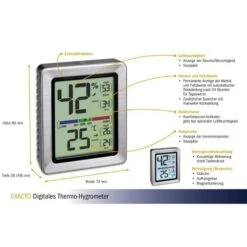 TFA Thermo-Hygrometer 30.5047.54 Exacto Digital, Für Innen, Edelstahlrahmen -Haushaltsprodukte cfc1963484f34a29f46ced0beb92cb2163e7c182 thermo hygrometer tfa 30.5047.54 exacto innen