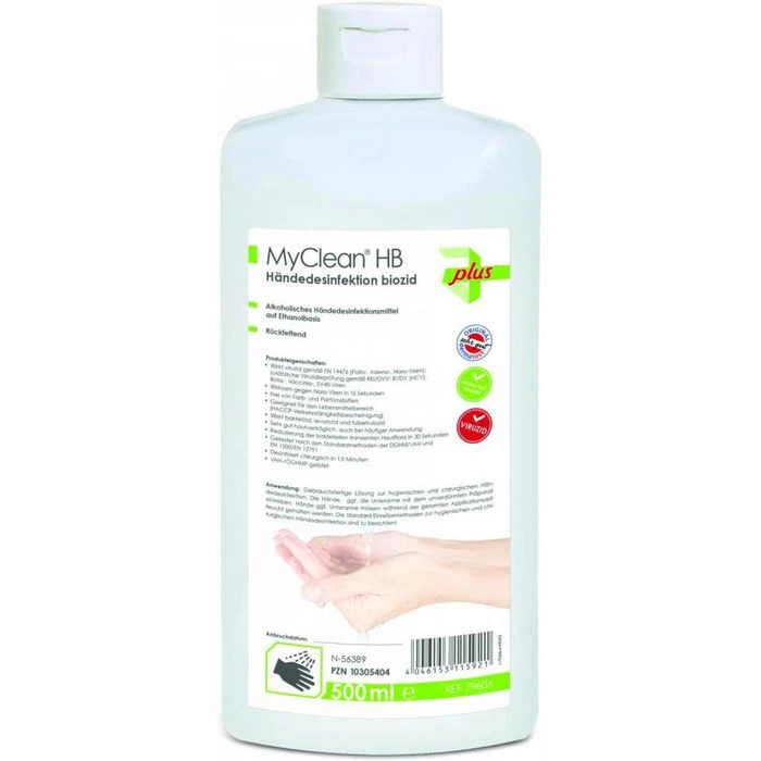 MaiMed Desinfektionsmittel MyClean HB, 79606, Alkoholisch, Händedesinfektionsmittel, 500 Ml 1 MaiMed Desinfektionsmittel MyClean HB, 79606, Alkoholisch, Händedesinfektionsmittel, 500 Ml