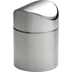 Chg Mülleimer Silber, Tischabfalleimer Aus Edelstahl, 0,5 Liter