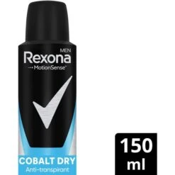 Rexona Deodorant Men Cobalt Dry, 150ml, Für Herren, Antitranspirant, Spray -Haushaltsprodukte d1941b84c6cf1232b08abb81745ca6523468782c deodorant rexona men cobalt dry 150ml