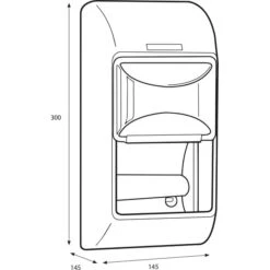 Katrin Toilettenpapierspender 104452, Kunststoff, Für 2 Kleinrollen, Schwarz -Haushaltsprodukte d492071313e835305b1daae4067dfeab9a1acb61 toilettenpapierspender katrin 104452