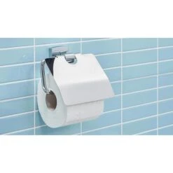 Tesa Toilettenpapierspender Klaam Mit Deckel 40259, Ohne Bohren, Metall, Für 1 Kleinrolle, Silber -Haushaltsprodukte d614d6d170f78504213a3f61f790a5a11d206b2b toilettenpapierspender tesa klaam mit deckel 40259