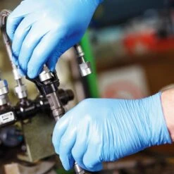 Franz-Mensch Einmalhandschuhe Safe Light, 2705, Nitril, Puderfrei, Blau, 100 Stück, Größe M -Haushaltsprodukte d71d4a47840542a00234f6179ac8192a30045215 einmalhandschuhe franz mensch safe light 2705