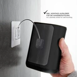 Bremermann WC-Bürste WC-Garnitur Barbena, Schwarz, Bürstenhalter Aus Edelstahl, Zur Wandmontage -Haushaltsprodukte d7642a5ba771e575eefe5b3cd211a3a23fa4b4e0 wc buerste bremermann wc garnitur barbena schwarz