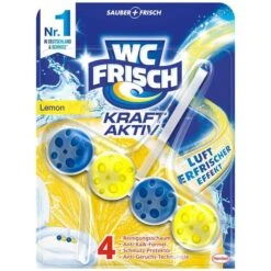 WC-Frisch WC-Duftspüler Kraft Aktiv Lemon, Lufterfrischer Effekt, Sauber + Frisch, Im Korb