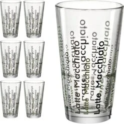 Montana Kaffeegläser Simply 060999, Latte Macchiato Gläser, 340ml, 6 Stück