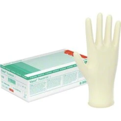 B.Braun Einmalhandschuhe Vasco Powdered 6066569, Latex, Gepudert, Weiß, 100 Stück, Größe L