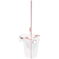 Tesa WC-Bürste Deluxxe, Weiß / Chrom, Bürstenhalter Aus Glas, Zur Wandmontage -Haushaltsprodukte d99f8e3e07995ba34ecb1221ddbbfe84c3b6eef2 wc buerste tesa deluxxe weiss chrom