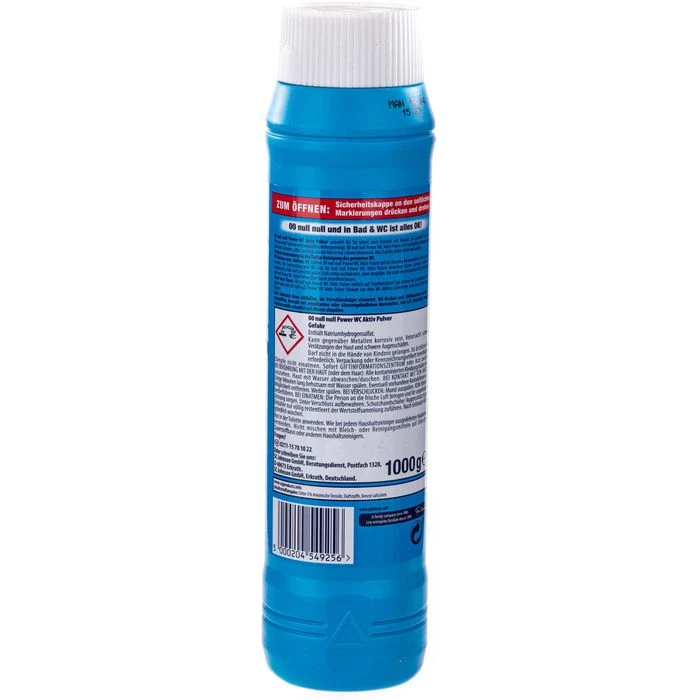 00 WC-Reiniger Power WC Aktiv Pulver, Schäumende Aktivhygiene Bis Tief Ins WC, 1kg 2 00 WC-Reiniger Power WC Aktiv Pulver, Schäumende Aktivhygiene Bis Tief Ins WC, 1kg – Bild 2