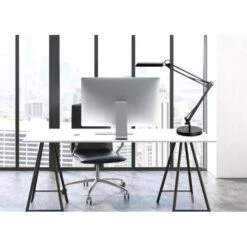 Unilux Schreibtischlampe Swingo LED, Standfuß, Tischklemme, Dimmbar, Weiß -Haushaltsprodukte dc2386134906ffda045835207f03ad823e23cdca schreibtischlampe unilux swingo led