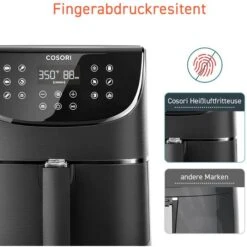 Cosori Fritteuse Smart WiFi XXL, CS158-AF-RXB, 1700 W, Heißluftfritteuse, Mit App, Für 5,5 Liter -Haushaltsprodukte dc52d4c6d839af8b8e544c782da0621a6c70974b fritteuse cosori smart wifi xxl cs158 af rxb