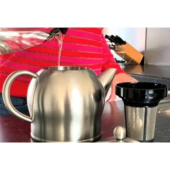 Bredemeijer Tee-Kanne Minuet Santhee, Edelstahl, Doppelwandig, Silber Matt, 1,4 L -Haushaltsprodukte e0deae067cf42112f318668172df0fb99fac2fb6 tee kanne bredemeijer minuet santhee edelstahl