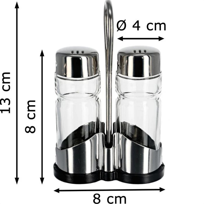 APS Salz-und-Pfefferstreuer Economic, Set, Mit Menage, Aus Edelstahl / Glas, Transparent 2 APS Salz-und-Pfefferstreuer Economic, Set, Mit Menage, Aus Edelstahl / Glas, Transparent – Bild 2