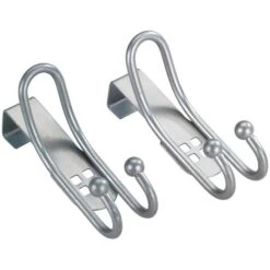 Wenko Kleiderhaken 22697100, Für Die Tür, Silber, Metall, 2 Haken, 2 Stück -Haushaltsprodukte e521e2358a52a8cfd16f831441dcba636f07cf9f kleiderhaken wenko 22697100