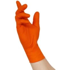 NITRAS Einmalhandschuhe Tough Grip N, Nitril, 8335, Puderfrei, Orange, 50 Stück, Gr. XL -Haushaltsprodukte e5c761c6222562ffd6cf63b9a12afe2fe92b1137 einmalhandschuhe nitras tough grip n nitril 8335