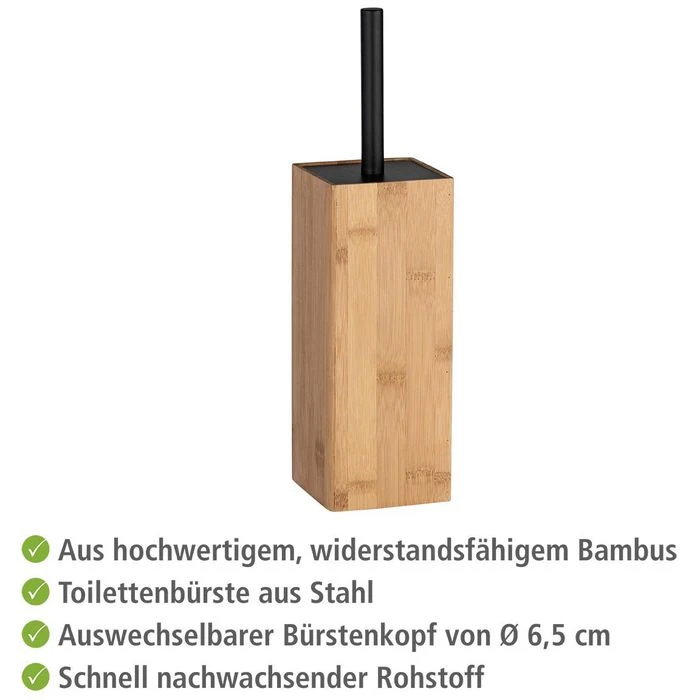 Wenko WC-Bürste Padua Bambus, Braun, Bürstenhalter Aus Bambus 3 Wenko WC-Bürste Padua Bambus, Braun, Bürstenhalter Aus Bambus – Bild 3