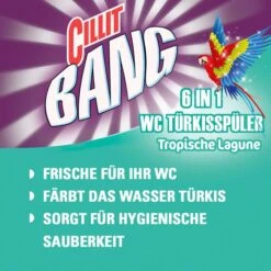 Cillit-Bang WC-Duftspüler 6 In 1 Türkisspüler, Tropical Lagune, Im Korb, 2 Stück -Haushaltsprodukte e8cfbb7e7a05a53ee1a6d0c0adbdb3c718c09b31 wc duftspueler cillit bang 6 in 1 tuerkisspueler