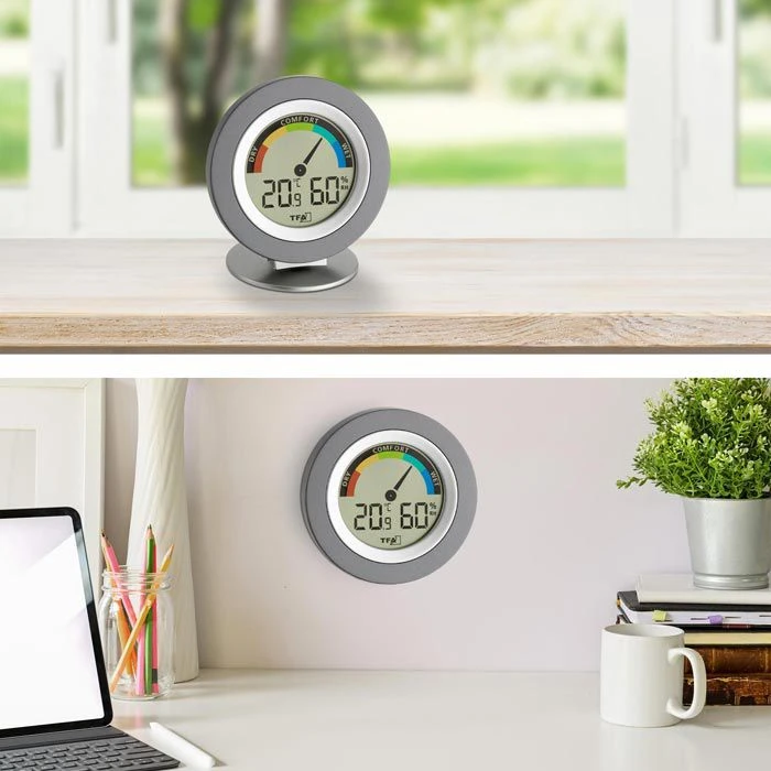 TFA Thermo-Hygrometer 30.5019 Cosy Digital, Grau 2 TFA Thermo-Hygrometer 30.5019 Cosy Digital, Grau – Bild 2