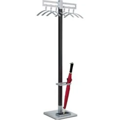 Kerkmann Garderobenständer Montana, 6550, Metall, Schwarz/silber