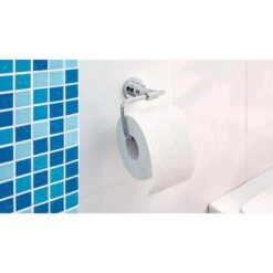 Tesa Toilettenpapierspender Luup, 40287, Ohne Bohren, Metall, Für 1 Kleinrolle, Silber -Haushaltsprodukte ef2278c5f59cf0db26cf9dc13c25f61bb4935942 toilettenpapierspender tesa luup 40287