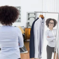 Relaxdays Garderobenständer 10022580, Mit Ablage & Spiegel, Metall, Silber -Haushaltsprodukte ef2800f9139024decf3728ad68145bb825949d23 garderobenstaender relaxdays 10022580