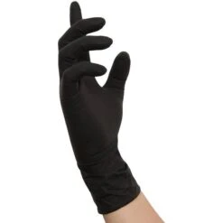 NITRAS Einmalhandschuhe Black Scorpion, Latex, Puderfrei, Schwarz, 100 Stück, Größe L -Haushaltsprodukte ef32e1a47aa9a007814a2bff4d293e8c6ab1e764 einmalhandschuhe nitras black scorpion latex