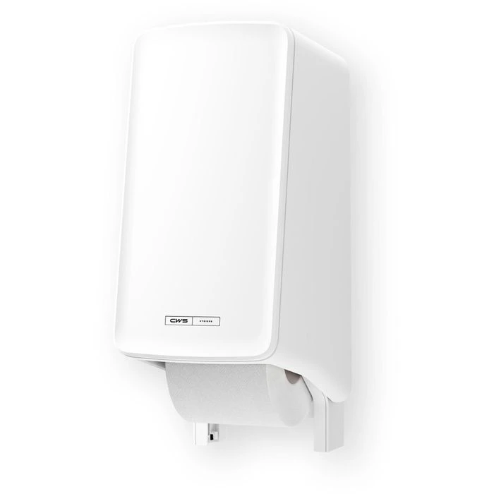 CWS Toilettenpapierspender PureLine Toilet Paper, 1700347, Mit Panel, Für 2 Kleinrollen, Weiß 1 CWS Toilettenpapierspender PureLine Toilet Paper, 1700347, Mit Panel, Für 2 Kleinrollen, Weiß