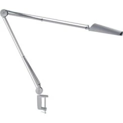 Luxo Schreibtischlampe Air T80 LED, Dimmbar, Aluminiumgrau, Mit Tischklemme