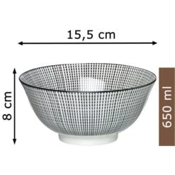Ritzenhoff&Breker Müslischale Takeo, Porzellan, Schwarz / Weiß, 15,5cm, Set, 4 Stück -Haushaltsprodukte f5b74e2d69d6d4cfd738f20f7f3b2a81ad7a98f7 mueslischale ritzenhoffundbreker takeo