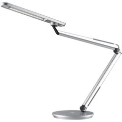 Hansa Schreibtischlampe LED Smart Silber, Dimmbar, USB, QI-Ladegerät, Mit Standfuß -Haushaltsprodukte f8ebd6531689ecb29f19d2ec56d0645131a87149 schreibtischlampe hansa led smart
