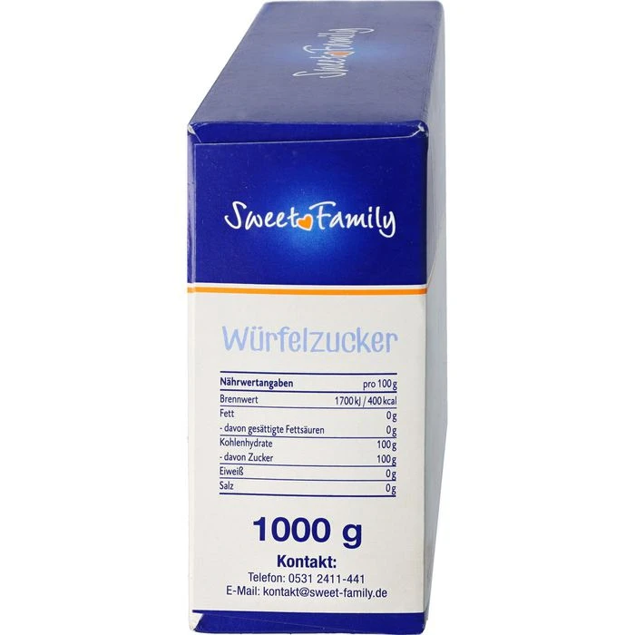 Sweet-Family Zucker Würfelzucker, Weiß, 1000g 5 Sweet-Family Zucker Würfelzucker, Weiß, 1000g – Bild 5