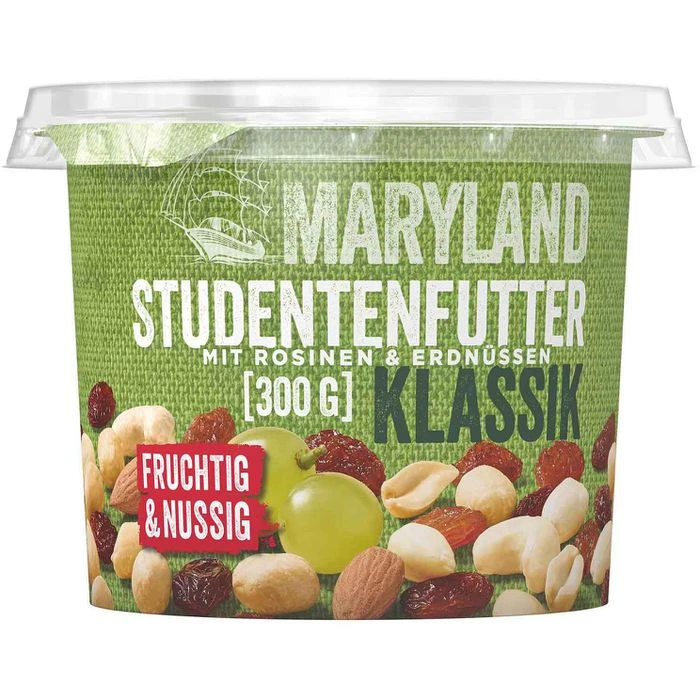 Maryland Studentenfutter Klassik, Mit Rosinen & Erdnüssen, 300g 1 Maryland Studentenfutter Klassik, Mit Rosinen & Erdnüssen, 300g