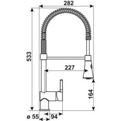 Cornat Küchenarmatur Fuerte 3206, Edelstahl, Hochdruck, 360° Schwenkbar, Verstellbare Brause -Haushaltsprodukte fd4fafd680a2cae46b30e3f62fe36fc1538d5950 kuechenarmatur cornat fuerte 3206 edelstahl