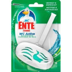 WC-Ente WC-Duftspüler Active 3in1, Waldfrische, Reinigt & Erfrischt, Im Korb