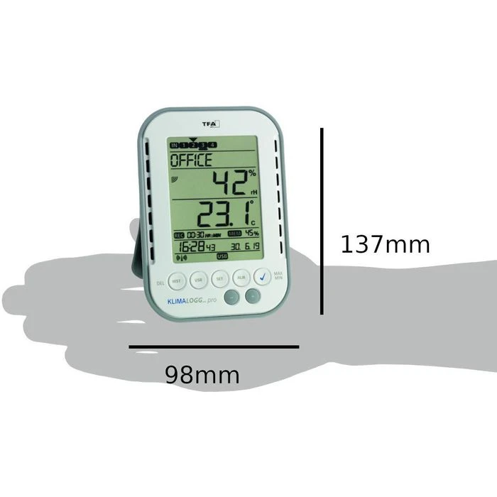 TFA Thermo-Hygrometer 30.3039.IT Klimalogg Pro Digital, Mit Datenlogger 5 TFA Thermo-Hygrometer 30.3039.IT Klimalogg Pro Digital, Mit Datenlogger – Bild 5
