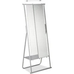 Relaxdays Garderobenständer 10022580, Mit Ablage & Spiegel, Metall, Silber -Haushaltsprodukte ff9eac7c5a202b4cd859b214e40ddb008373ec57 garderobenstaender relaxdays 10022580